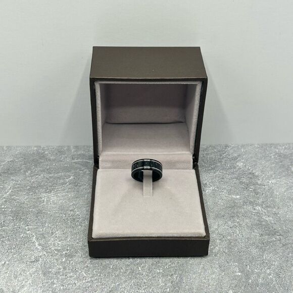 NWT Authentic Gucci Icon Thin Band Ring in Platinum white Gold Interlocking G Wi - Picture 2 of 13